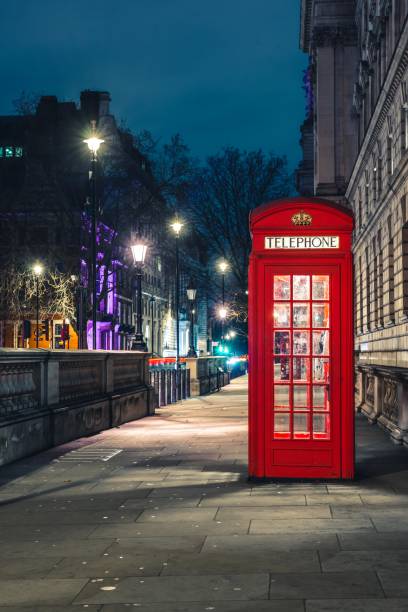 istock Traditional old style UK red phone box 1372438929