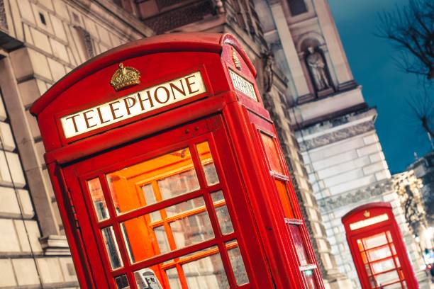 istock Traditional old style UK red phone box 1372438967
