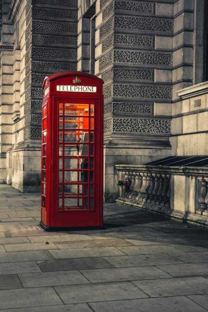 istock Traditional old style UK red phone box 1372439038