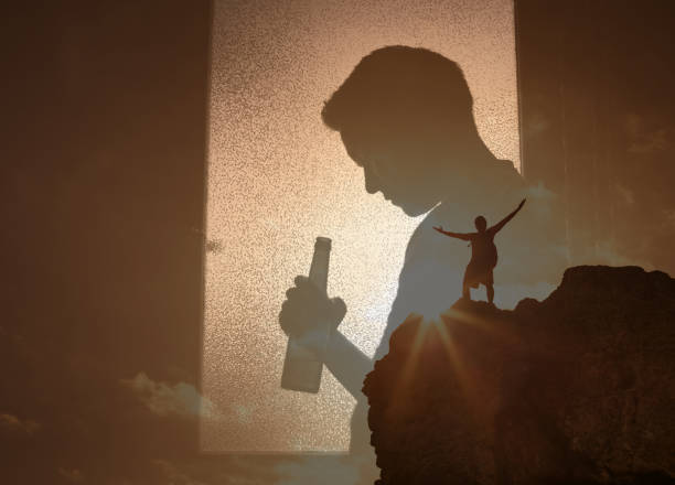 istock Men beaten his alcohol addiction. 1372439097