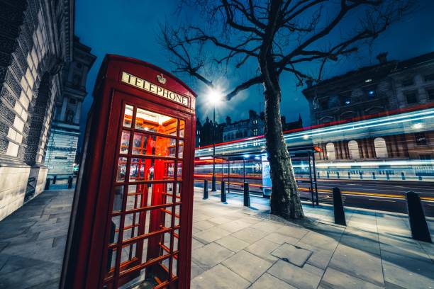 istock Traditional old style UK red phone box 1372439318