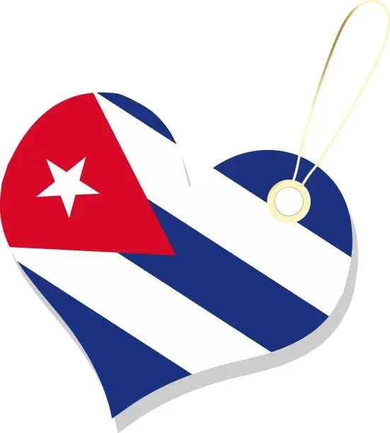 Vector illustration of Cuba flag isolated on white background. Cuba Flag Vector Backgrounds