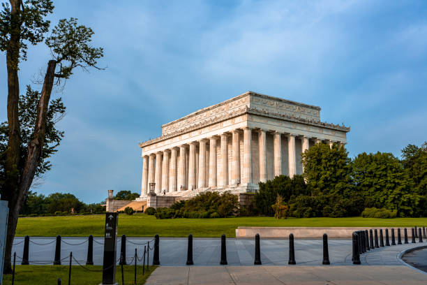Lincoln Memorial in the National Mall, Washington DC. stock photo