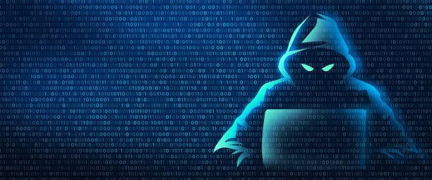 protezione della sicurezza internet dagli attacchi degli hacker. attacco informatico e concetto di sicurezza della rete. - identity theft foto e immagini stock
