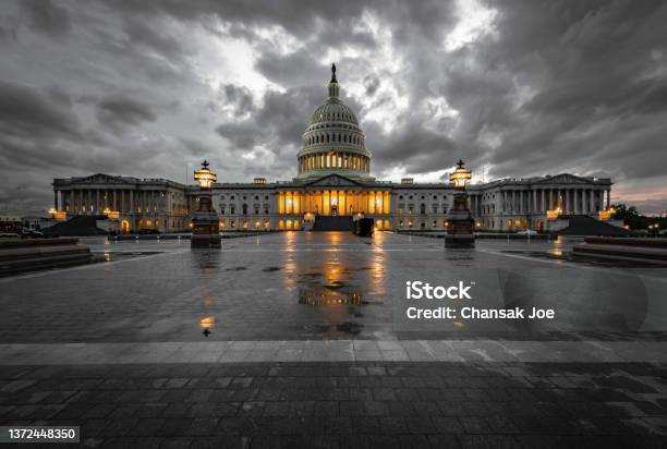 The United States Capitol Stock Photo - Download Image Now - Capitol Building - Washington DC, Night, USA