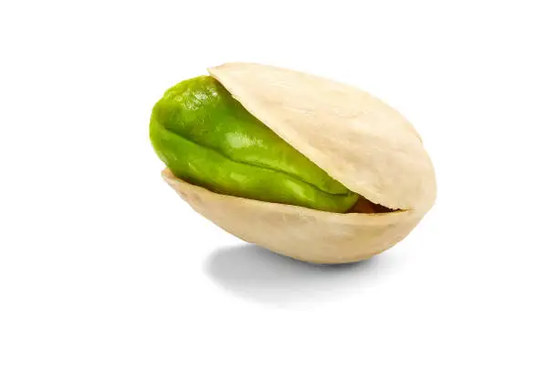 pistachio isolated on white background, clipping path, full depth of field