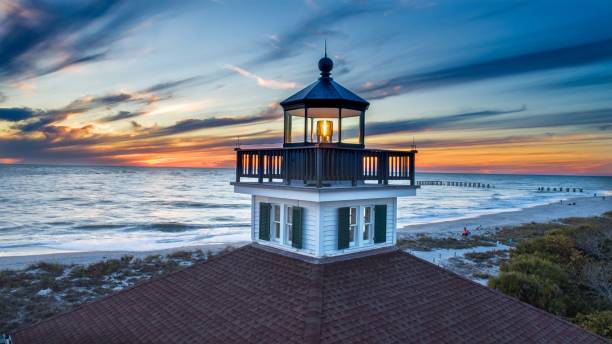 istock Boca Grande Lighthouse Lantern Room Fading Sunset 1372450972