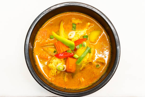 massaman curry, comida tailandesa. - panang curry fotografías e imágenes de stock
