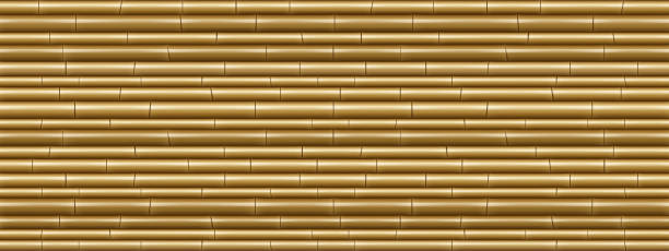 illustrazioni stock, clip art, cartoni animati e icone di tendenza di texture della parete di bambù marrone senza cuciture - seamless bamboo backgrounds textured