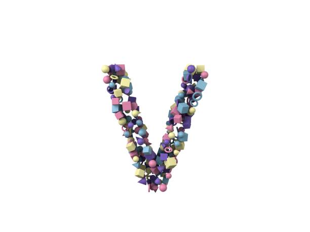 istock Shape Themed Font Letter V Letter 1372463435