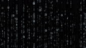 Binary Number Raining Png Animated Raining Binary Code With Zero And One Numbers Background 4K ...