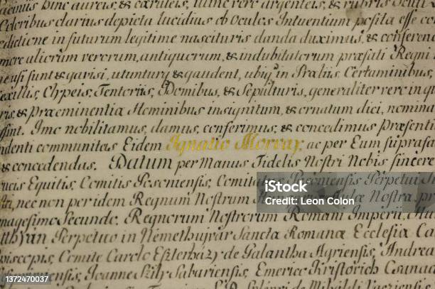 Ancient Manuscript In Codex Texture Stock Photo - Download Image Now - Abstract, Antique, Art