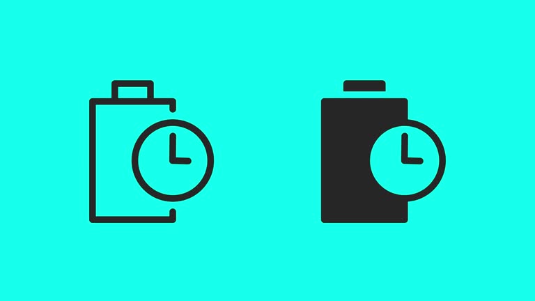 Battery Lifetime Icons - Vector Animate