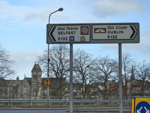 istock Belfast and Dublin road sign 1372478401
