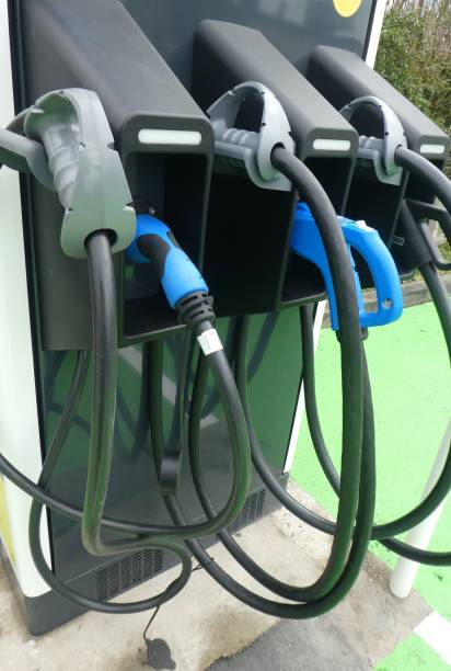 istock electric terminal for car on parking lot 1372479522