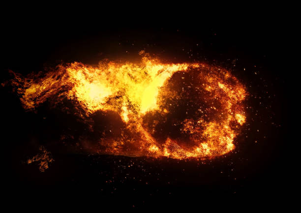 istock Illustration of a burning fireball 1372480997