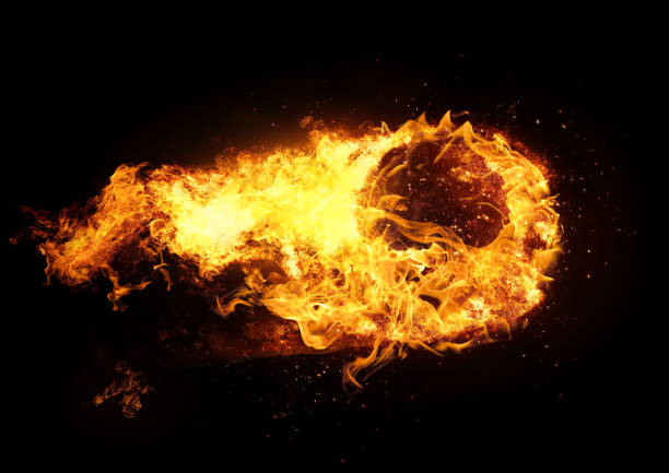 istock Illustration of a burning fireball 1372481010