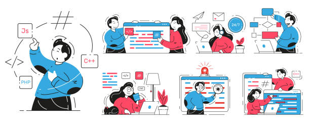Code Writing Graphic 6,600+ Writing Code Stock Illustrations, Royalty-Free Vector Graphics ...