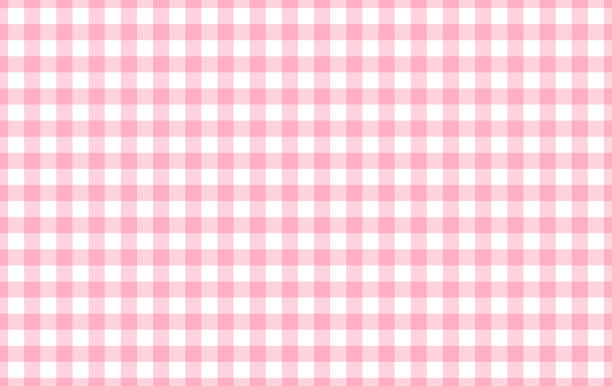 rosa traditioneller gingham nahtloser hintergrund - gingan stock-grafiken, -clipart, -cartoons und -symbole