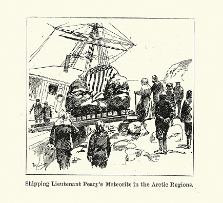 Robert Peary Expédie La Météorite Du Cap York Des Régions Arctiques 19e
