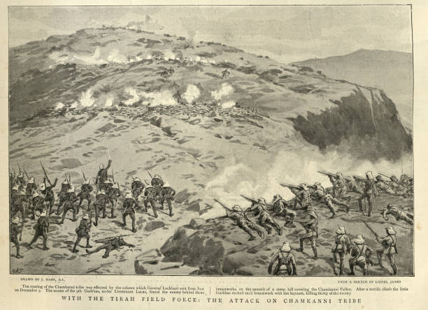 istock British Gurkhas attacking the Chamkanni tribe, during the Tirah campaign, 1897, 19th Century 1372493843
