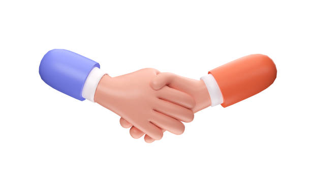 istock Businessmen handshake 3D rendering illustration 1372494795