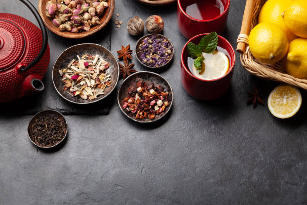 istock Various dried tea and teapot 1372496386