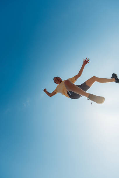 istock Young parkour man jump in the air 1372503766