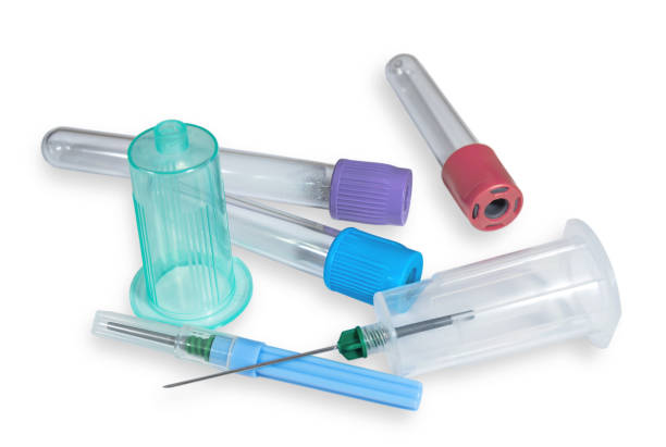 istock Vacutainer holders with vacuum tubes 1372504058