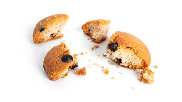 istock Chocolate chip cookies isolated on white background 1372505949