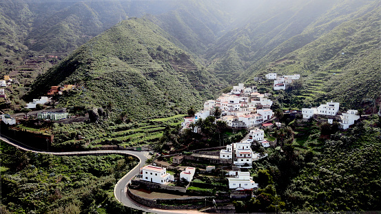 Drone shot of Masca region in Tenerife island