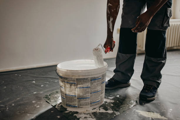 istock African-American professional painter paints the wall indoors 1372512861