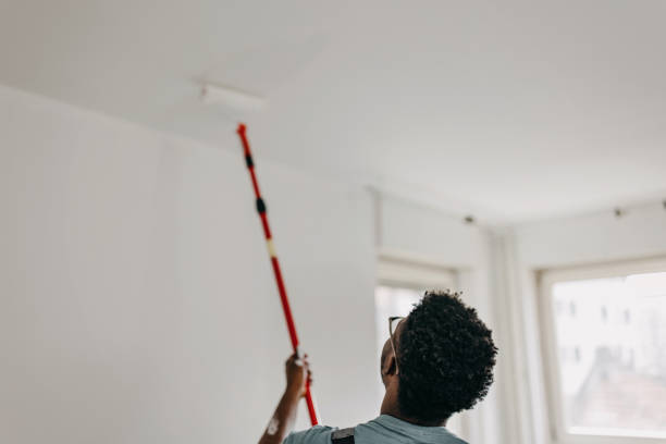 istock African-American professional painter paints the ceiling indoors 1372513032