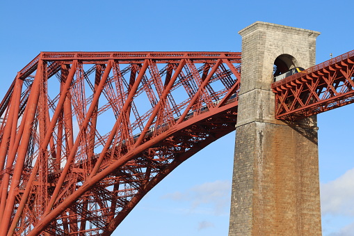 Old railway bridge over Firth of Forth