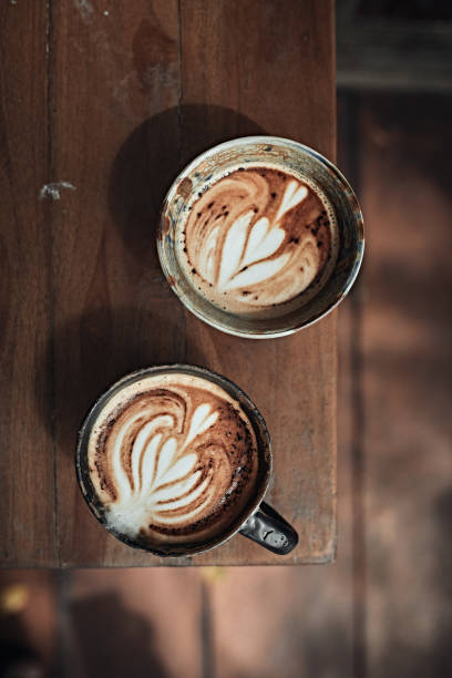 istock Selective focus cup of hot latte art coffee 1372523970