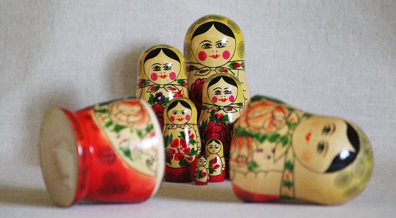 Close up of Russian dolls