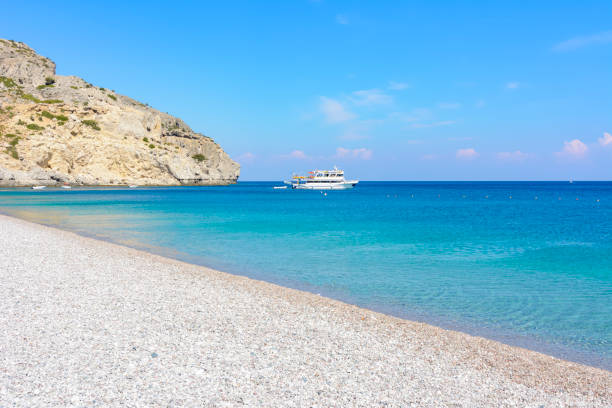 Traganou beach on Rhodes island, Greece