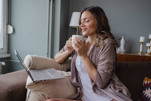istock Enjoying morning coffee at home 1372527064