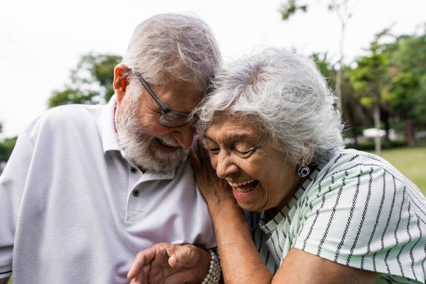 istock Senior couple enjoying life with joy 1372528670