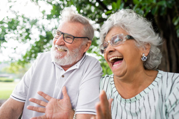 istock Senior couple enjoying life with joy 1372528731
