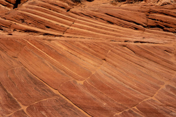 Diagonal Stripes of Sandstone on Rock Wall