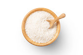 Uncooked white jasmine rice
