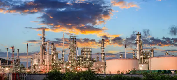 Oil and Gas Industrial zone,The equipment of oil refining,Close-up of industrial pipelines of an oil-refinery plant,Detail of oil pipeline with valves in large oil refinery.