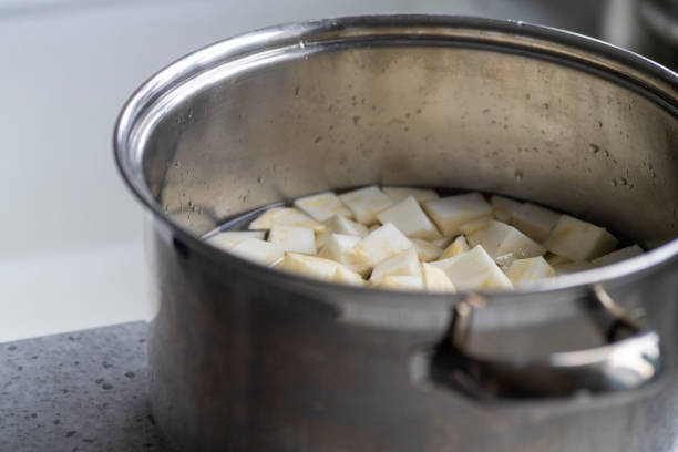 istock Cubed celeriac in water 1372538277