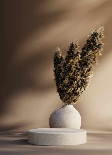 istock Beautiful, elegant showcase pedestal. Abstract 3D rendered podium background 1372538407