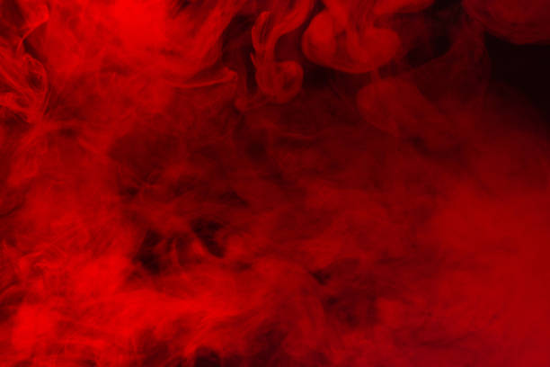 istock Red steam on a black background. 1372538580
