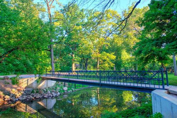 istock Walking Bridge over a creek-Howard County, Indiana 1372539583
