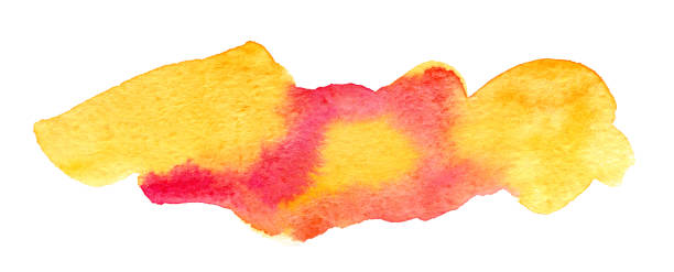 istock Colorful watercolor shape isolated on white 1372540424