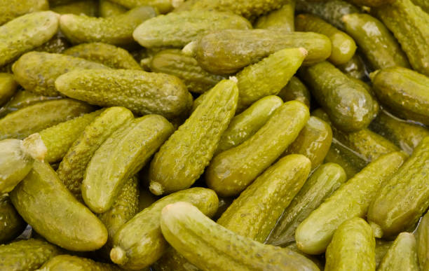 istock Close-up of fresh gherkins 1372546101