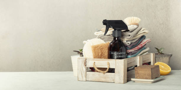 istock Zero waste home kitchen cleaning concept, homemade DIY products 1372546273